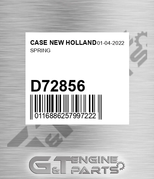 D72856 Spring for CASE NEW HOLLAND