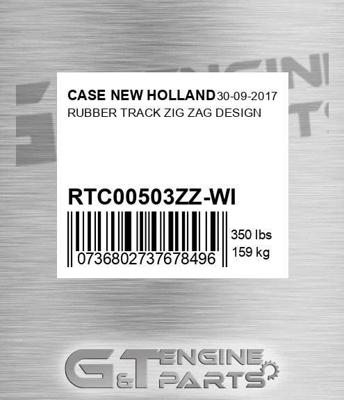 RTC00503ZZ-WI Rubber Track Zig Zag Design