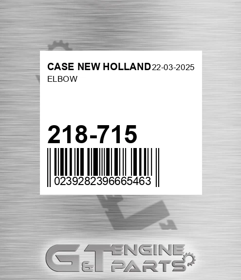 218-715 Elbow for CASE NEW HOLLAND