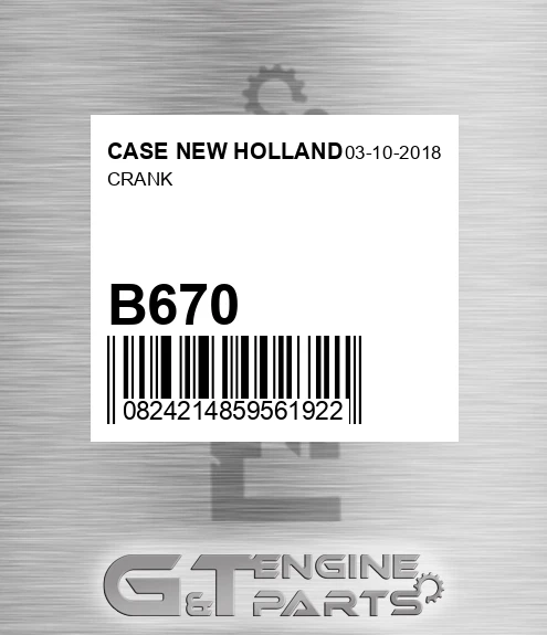B670 Crank