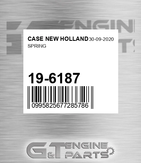 19-6187 Spring for CASE NEW HOLLAND