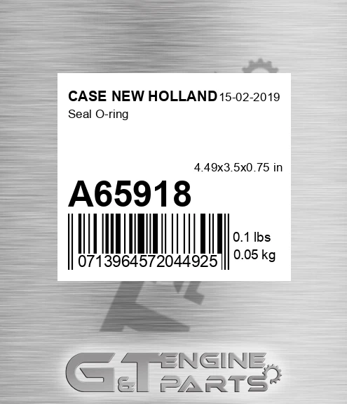 A65918 CASE NEW HOLLAND Seal O-ring