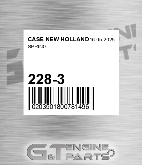 228-3 Spring for CASE NEW HOLLAND
