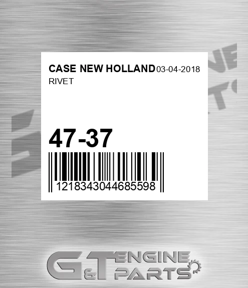 47-37 Rivet for CASE NEW HOLLAND