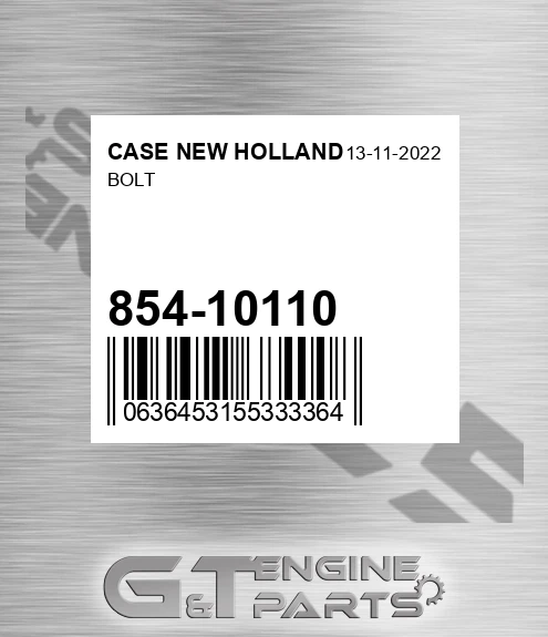 854-10110 Bolt for CASE NEW HOLLAND