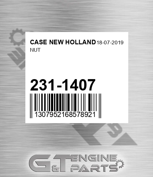 231-1407 Nut for CASE NEW HOLLAND