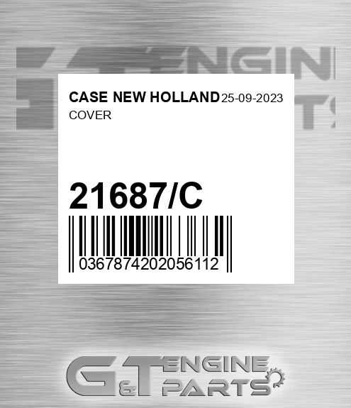 21687/C Cover for CASE NEW HOLLAND