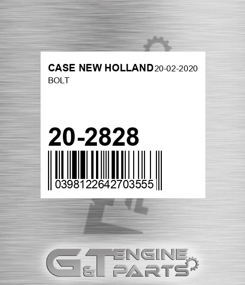 20-2828 Bolt for CASE NEW HOLLAND