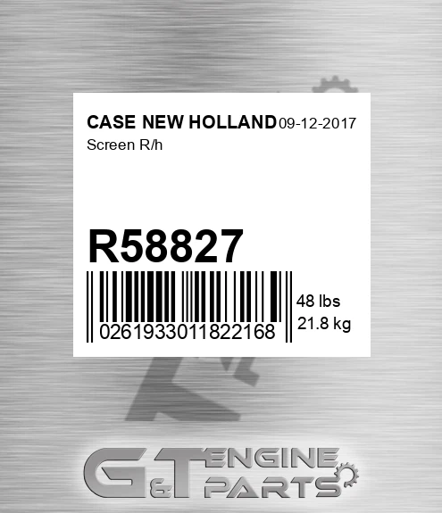 R58827 Screen R/h