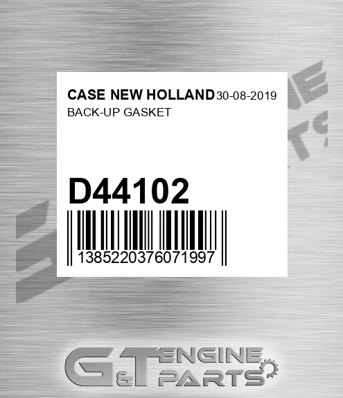 D44102 Back-up Gasket for CASE NEW HOLLAND