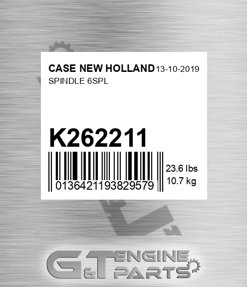 K262211 CASE NEW HOLLAND Spindle 6spl