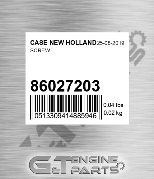 86027203 Screw