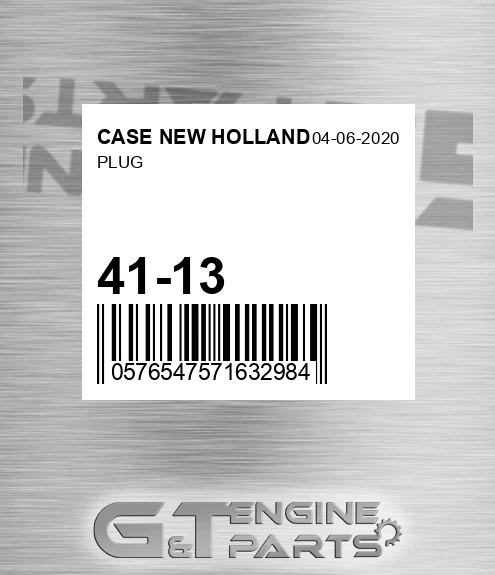 41-13 Plug for CASE NEW HOLLAND