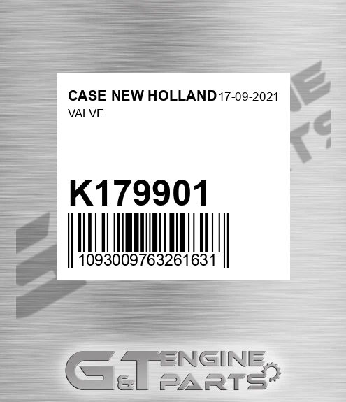 K179901 Valve for CASE NEW HOLLAND