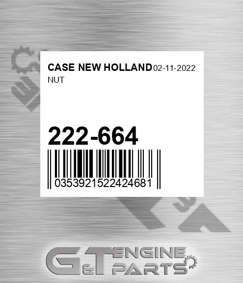 222-664 Nut for CASE NEW HOLLAND