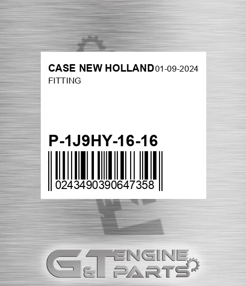 P-1J9HY-16-16 Fitting for CASE NEW HOLLAND