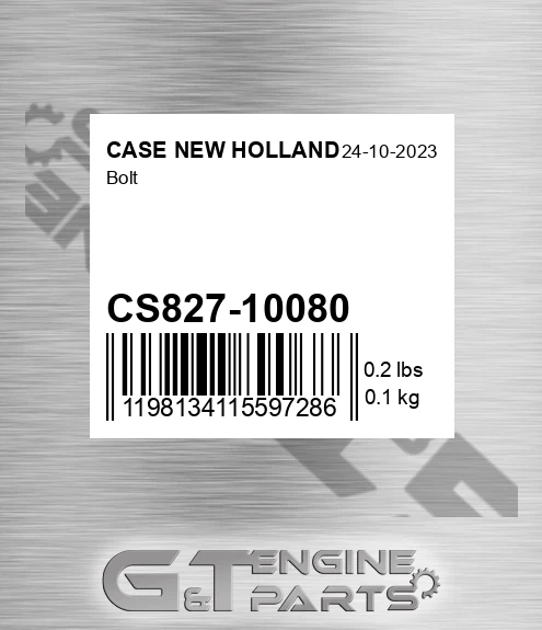 CS827-10080 Bolt