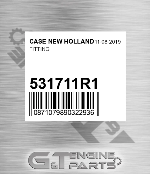 531711R1 Fitting for CASE NEW HOLLAND