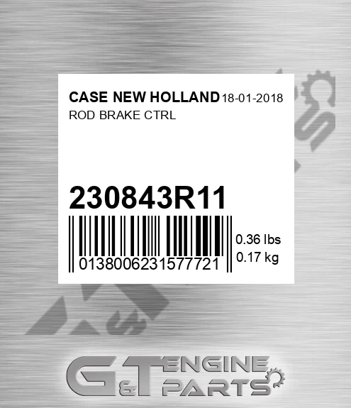 230843R11 Rod Brake Ctrl for CASE NEW HOLLAND
