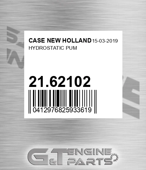 21.62102 Hydrostatic Pum for CASE NEW HOLLAND