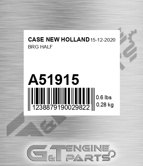 A51915 CASE NEW HOLLAND Brg Half