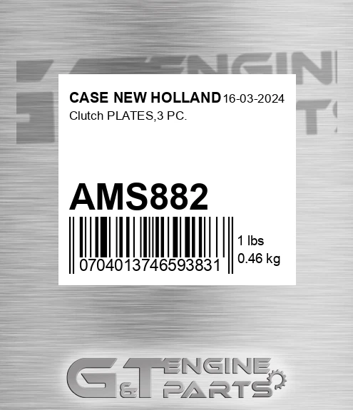 AMS882 Clutch Plates,3 Pc.