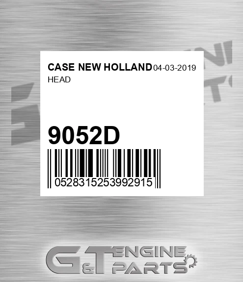 9052D CASE NEW HOLLAND Head