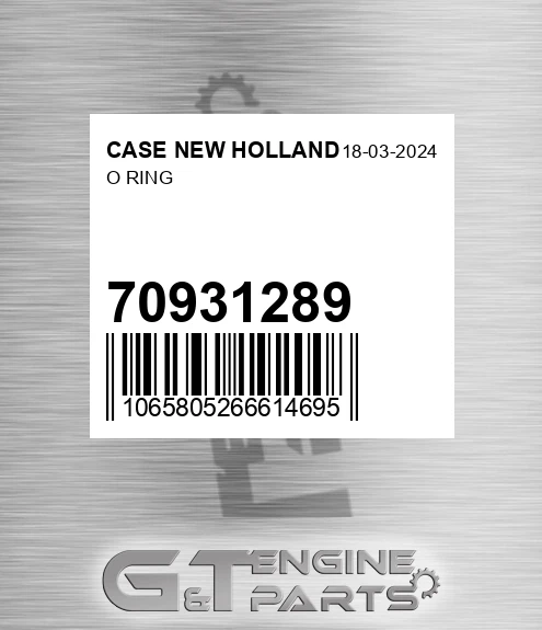 70931289 O Ring