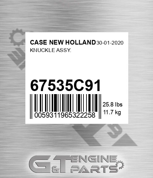 67535C91 Knuckle Assy.