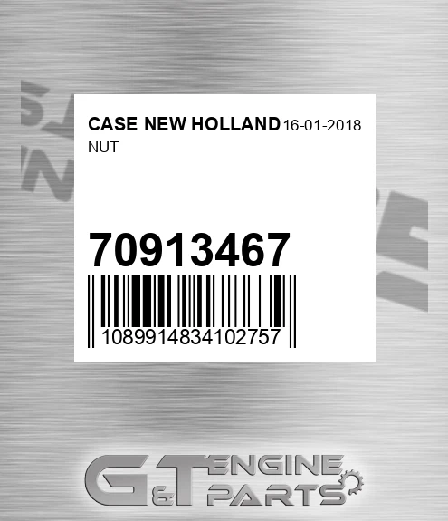 70913467 Nut for CASE NEW HOLLAND