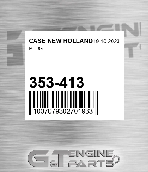 353-413 Plug for CASE NEW HOLLAND
