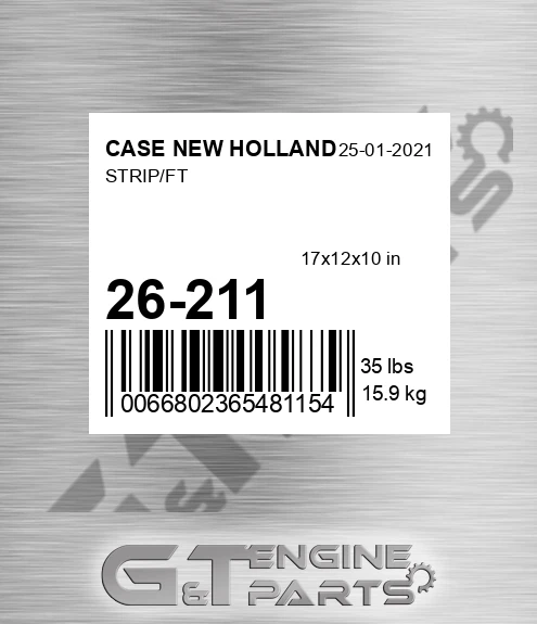 26-211 Strip/ft for CASE NEW HOLLAND