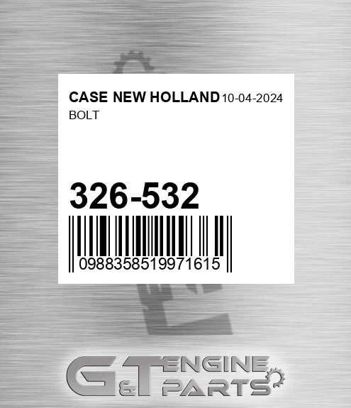 326-532 Bolt for CASE NEW HOLLAND