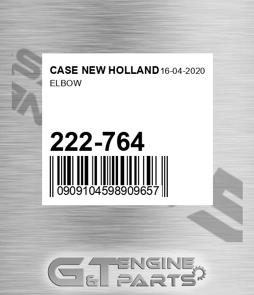 222-764 Elbow for CASE NEW HOLLAND