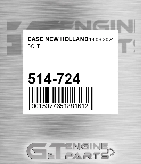 514-724 Bolt for CASE NEW HOLLAND