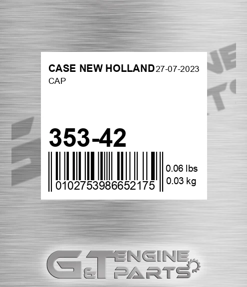 353-42 Cap for CASE NEW HOLLAND
