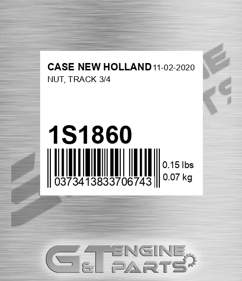 1S1860 Nut, Track 3/4