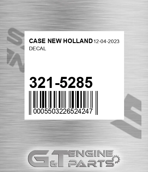 321-5285 Decal for CASE NEW HOLLAND