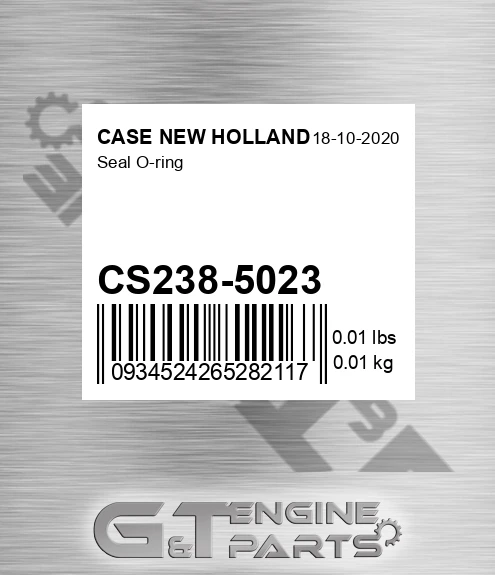 CS238-5023 Seal O-ring for CASE NEW HOLLAND