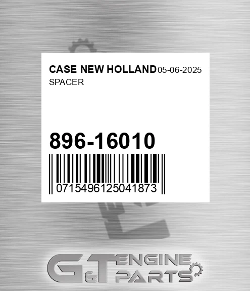 896-16010 Spacer for CASE NEW HOLLAND