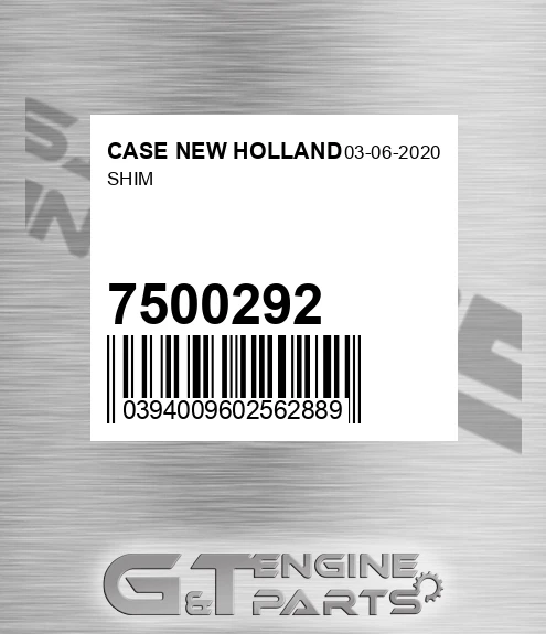 7500292 Shim for CASE NEW HOLLAND