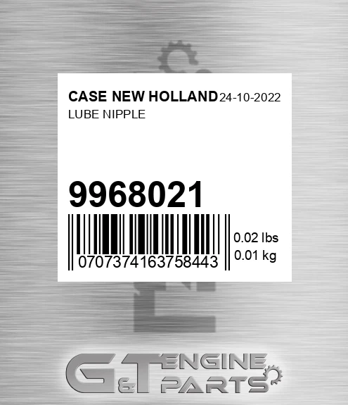 9968021 Lube Nipple
