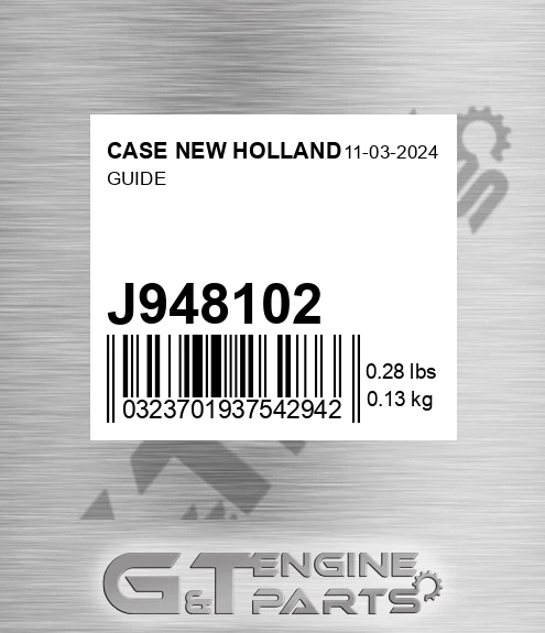 J948102 Guide for CASE NEW HOLLAND