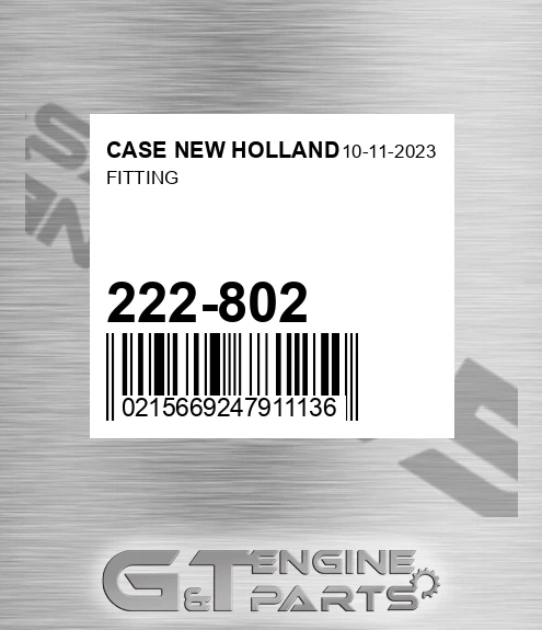222-802 Fitting for CASE NEW HOLLAND