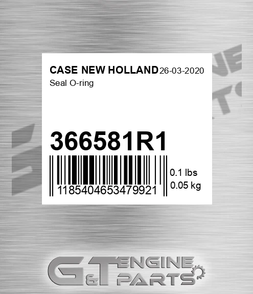 366581R1 Seal O-ring