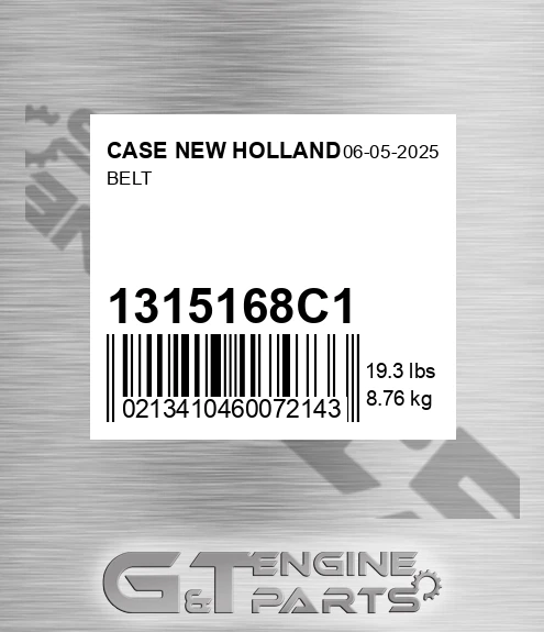1315168C1 CASE NEW HOLLAND Belt