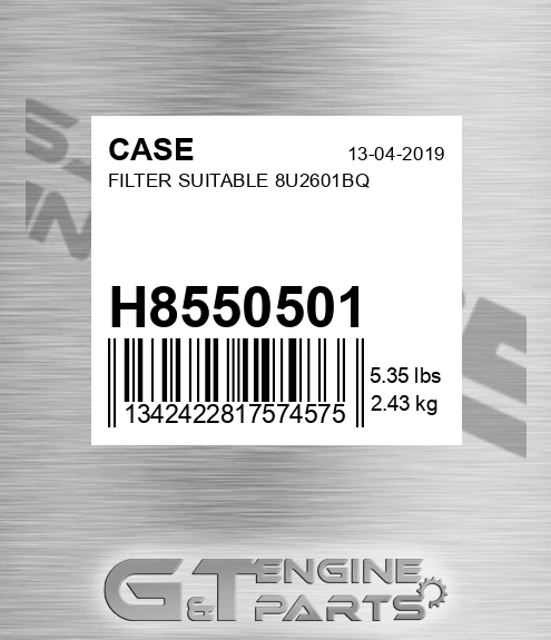 H8550501 Filter Suitable 8u2601bq