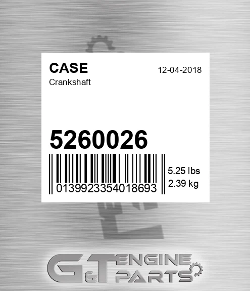 5260026 CASE Crankshaft