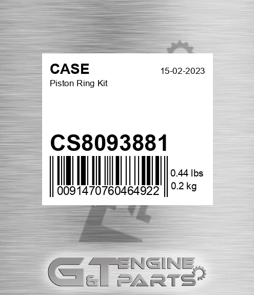 CS8093881 CASE Piston Ring Kit