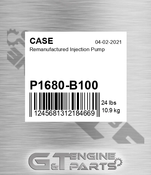 P1680-B100 Remanufactured Injection Pump for CASE